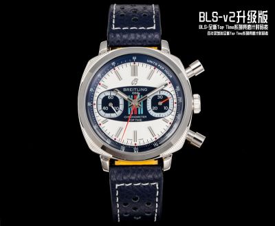 BLS Factory Breitling Top Time 7750 Movement 38mm Blue/Brown/Green Band Watch
